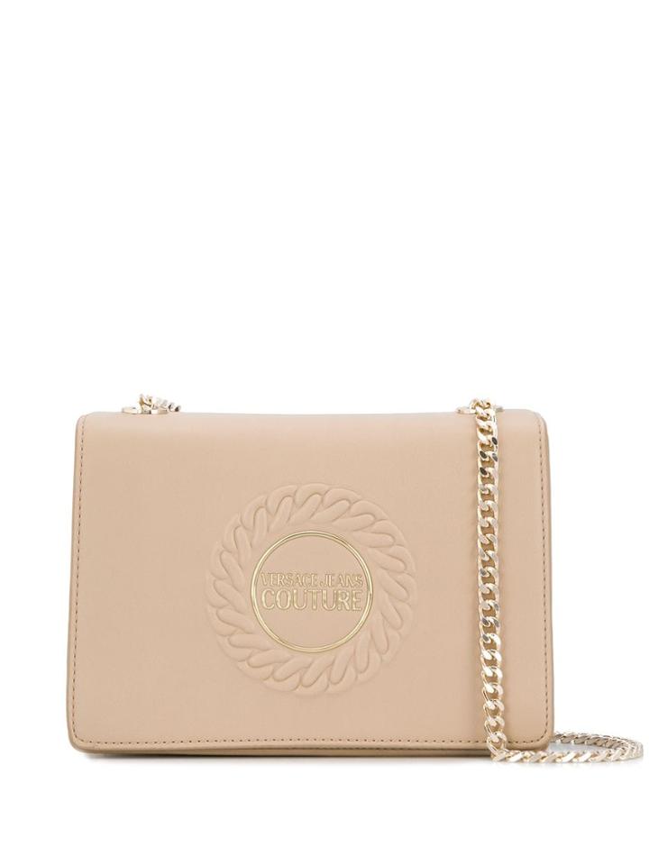 Versace Jeans Couture Logo Plaque Shoulder Bag - Neutrals