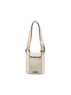 Sunnei Logo Plaque Messenger Bag - Neutrals