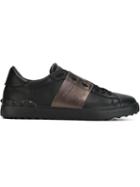Valentino Open Sneakers, Men's, Size: 44.5, Black, Leather/rubber