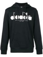 Diadora Logo Print Hoodie - Black