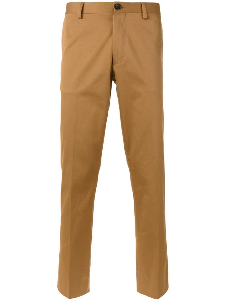 Ps By Paul Smith Tailored Trousers, Men's, Size: 36, Brown, Cotton/spandex/elastane