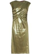Sies Marjan Edie Laminated Wrap Dress - Green