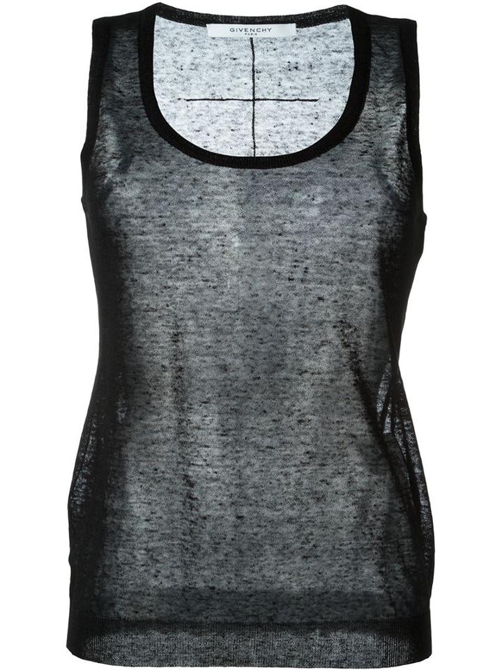 Givenchy Sleeveless Knit Top, Women's, Size: S, Black, Linen/flax/polyamide
