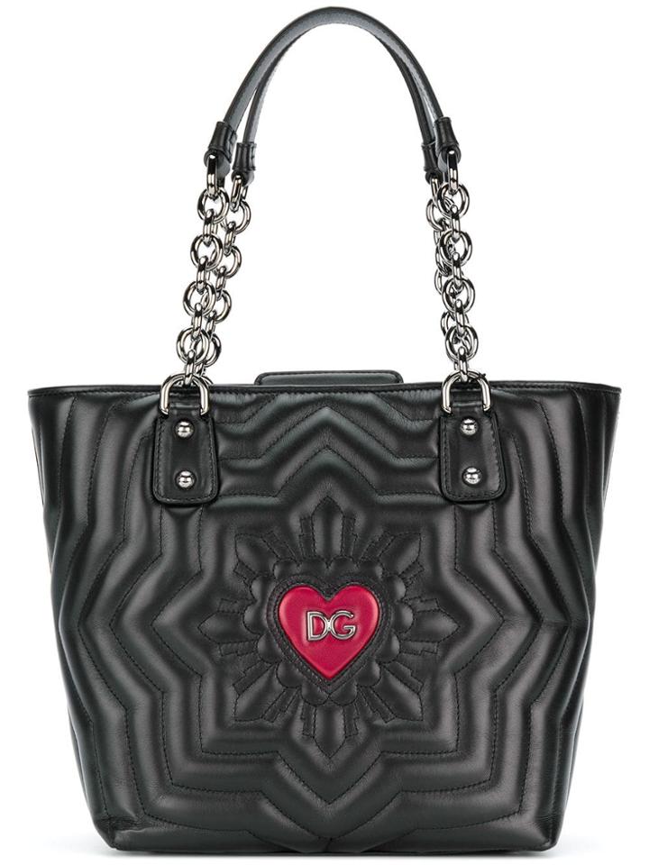 Dolce & Gabbana Shopping Quilted Love Bag - Black