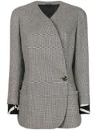 Versace Pre-owned Gingham Checked Jacket - White