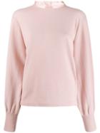 Alberta Ferretti Back Tie Neck Blouse - Pink