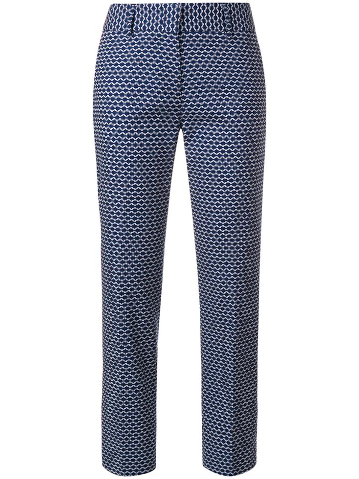 Piazza Sempione Embroidered Tailored Trousers - Blue