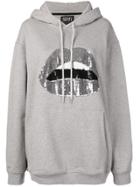 Markus Lupfer Sequinned Lips Sweatshirt - Grey