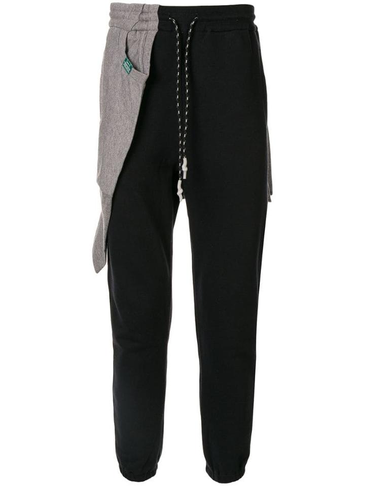 Maison Mihara Yasuhiro Asymmetric Style Track Pants - Black
