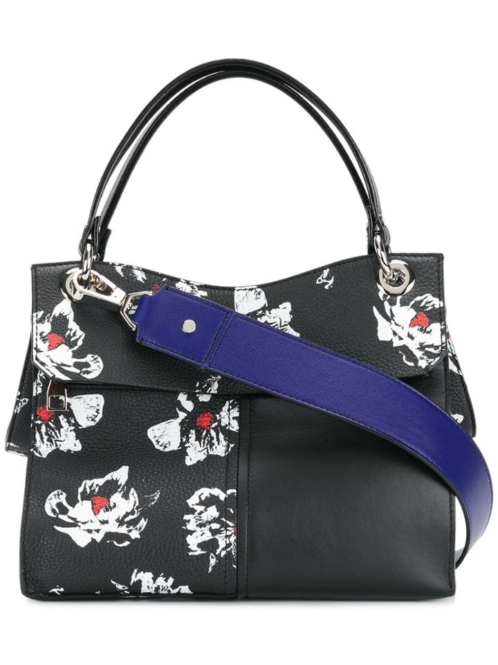 Proenza Schouler Floral Colour-block Tote - Black
