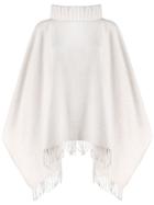 Fabiana Filippi Fringed Knitted Poncho - Neutrals
