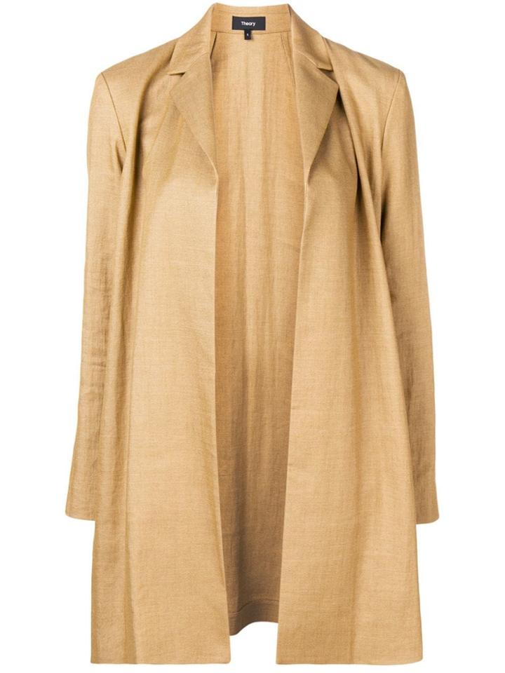 Theory Open Front Coat - Neutrals