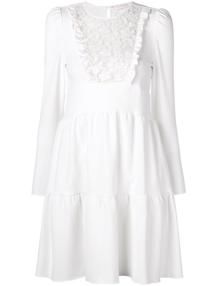 See By Chloé Lace Bib Mini Dress - White