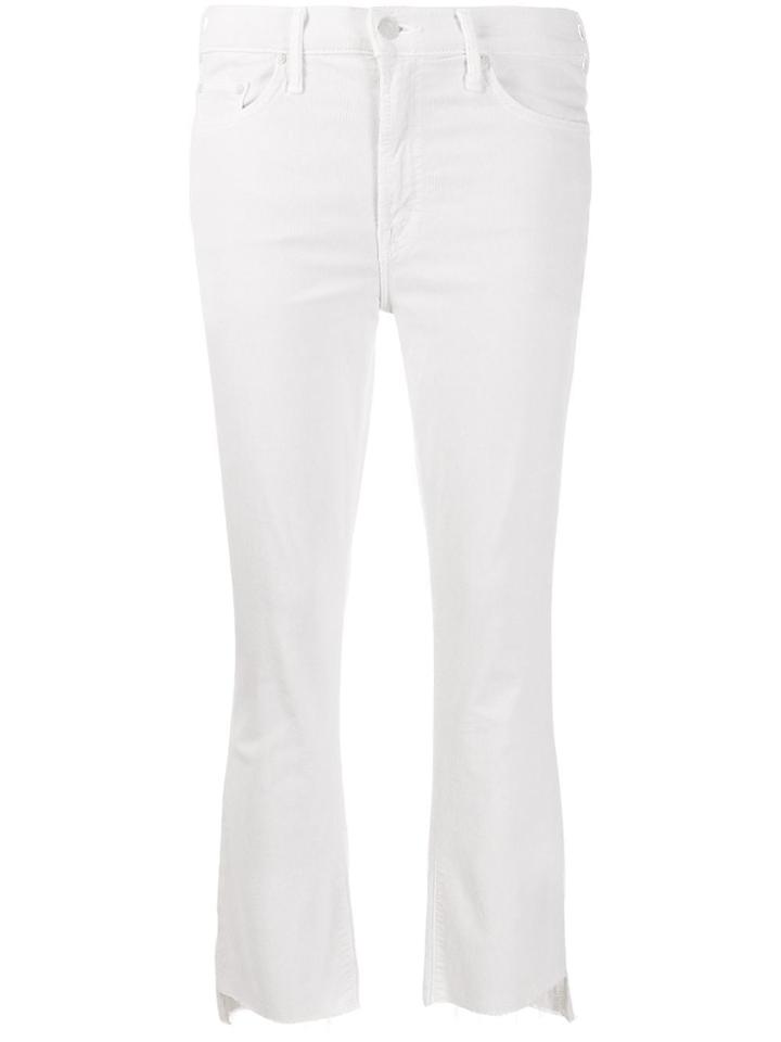Mother Low Rise Cropped Jeans - White