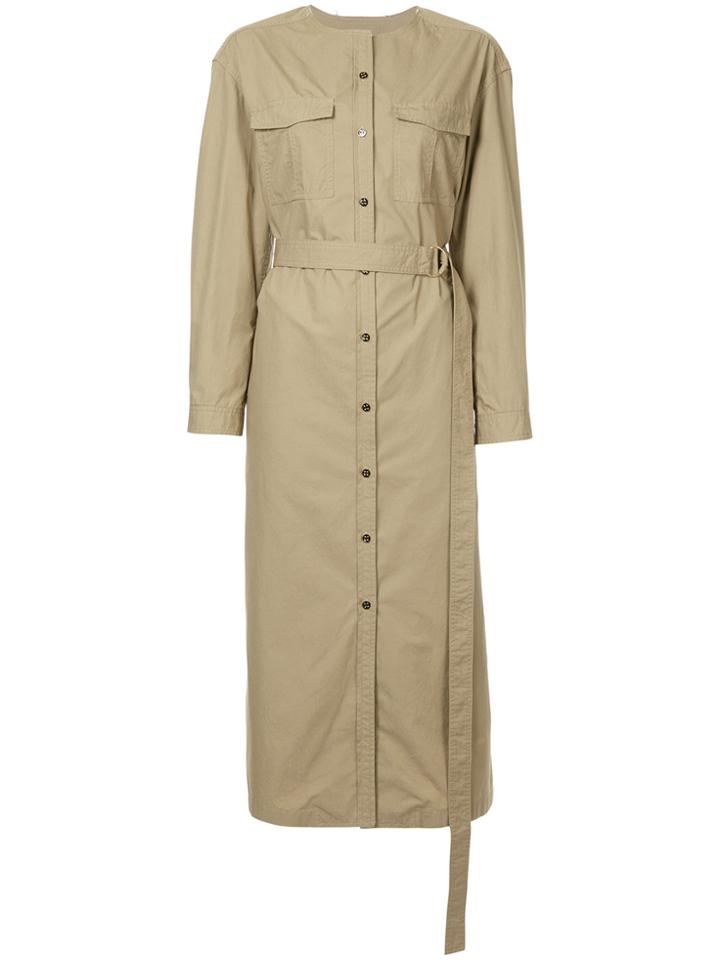Cityshop Belted Shirt Dress - Brown
