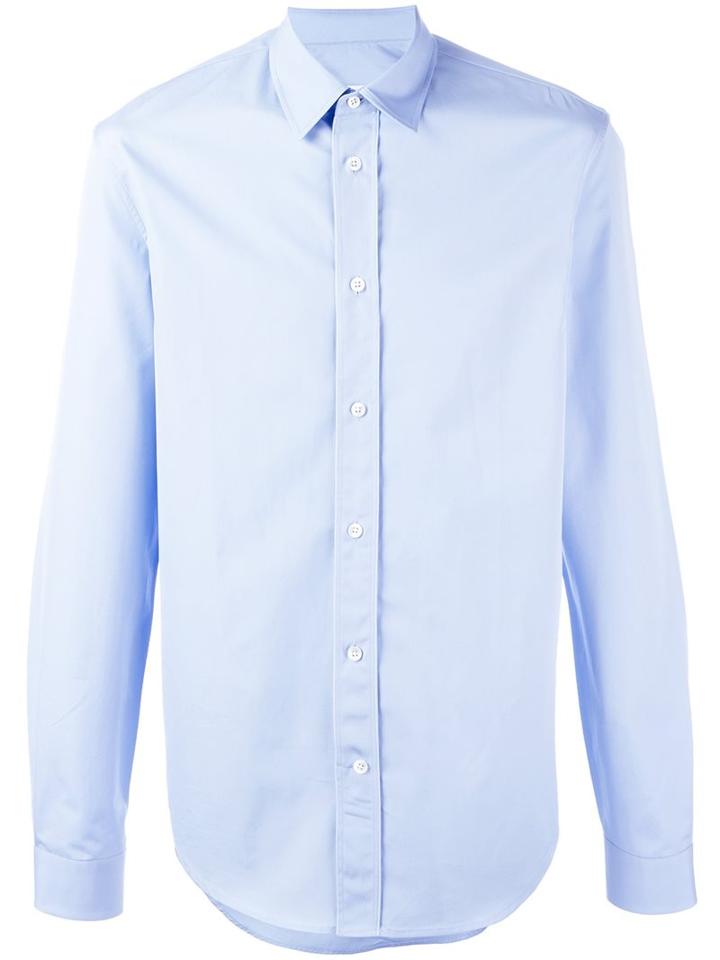 Maison Margiela Classic Long Sleeve Shirt, Men's, Size: 39, Blue, Cotton