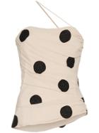 Jacquemus Polka Dot Embroidered Top - Nude & Neutrals