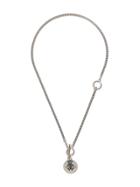 Roberto Cavalli Logo Charm Necklace - Silver