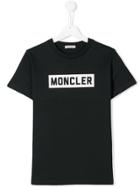 Moncler Kids Teen Logo Print T-shirt - Black