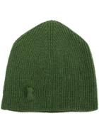 Hannes Roether Ribbed Knit Beanie Hat - Green