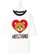 Moschino Kids Teen Teddy Bear Print Maxi T-shirt - White