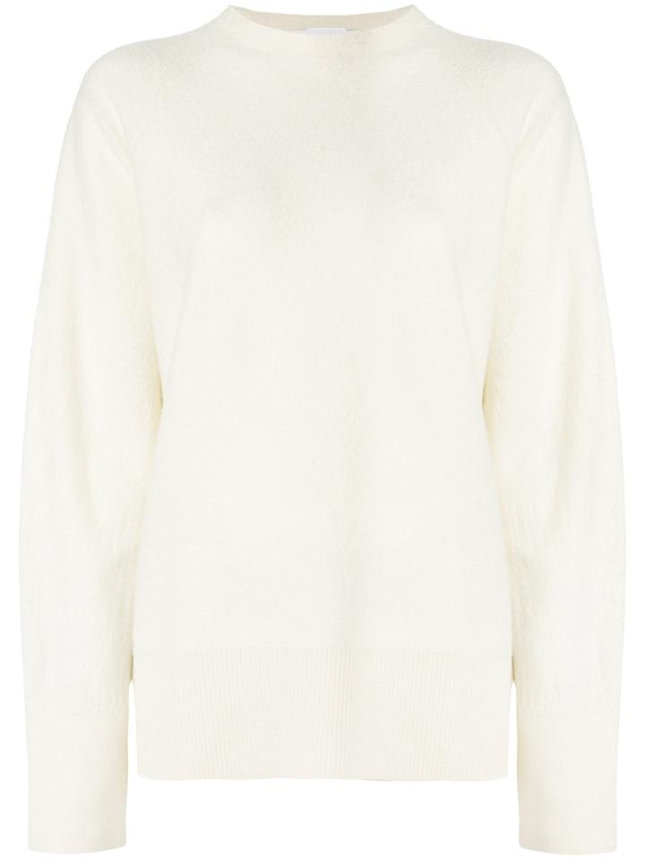 Hope Asymmetric Zip Knitted Jumper - White