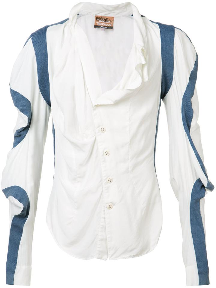Vivienne Westwood Sleeve Panel Shirt, Adult Unisex, Size: 1, White, Viscose/silk
