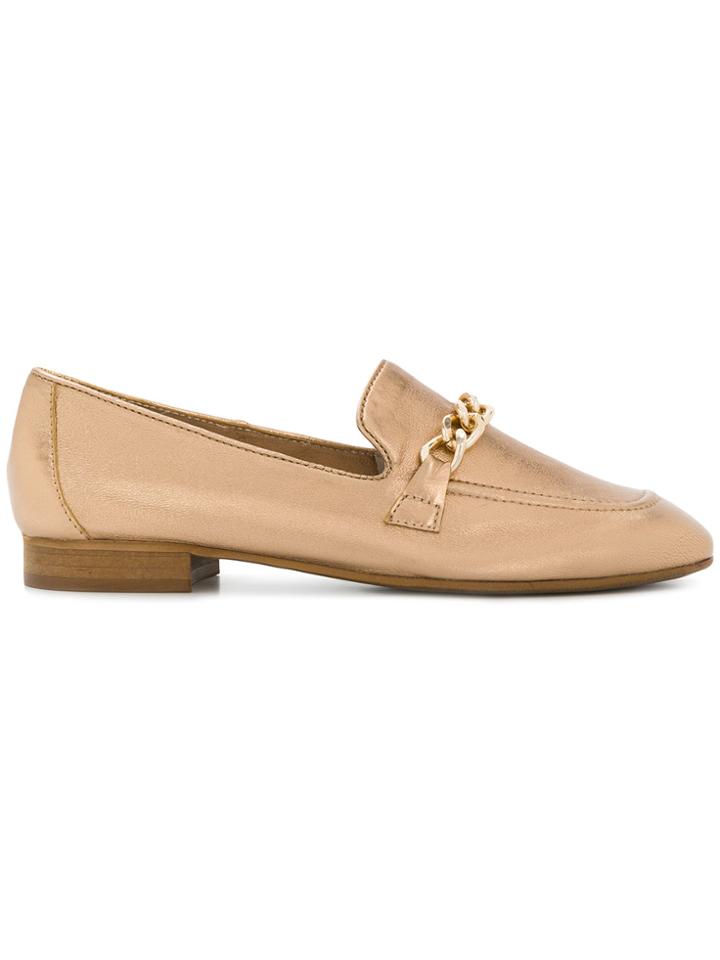 Tosca Blu Chain Detail Loafers - Metallic