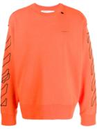 Off-white Arrows Embroidered Sweatshirt - Orange