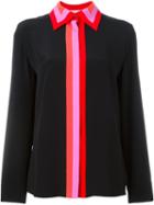 Roksanda Contrast Collar Shirt, Women's, Size: 8, Black, Acetate/polyamide/silk