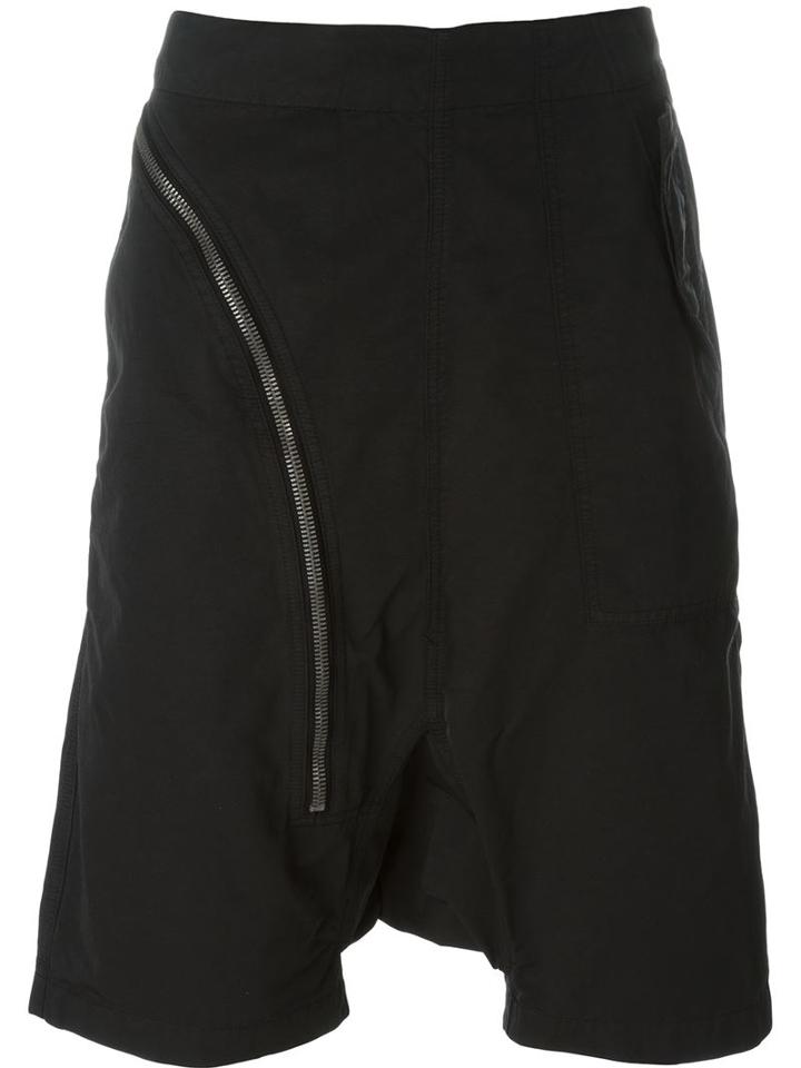Rick Owens Drkshdw Drop Crotch Bermuda, Men's, Size: S, Black, Cotton/polyimide