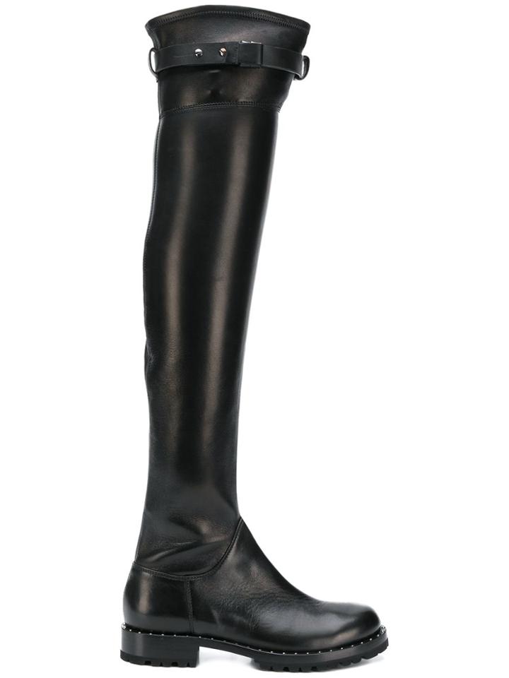 Ermanno Scervino Over-the-knee Zip Boots - Black