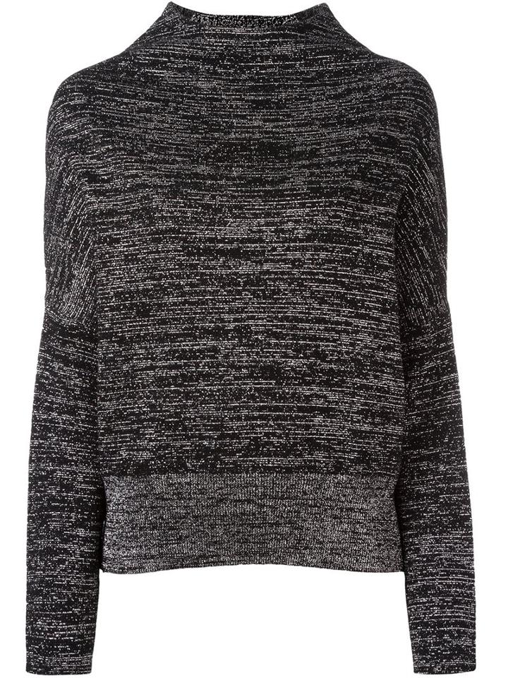 Jil Sander Blurry Striped Sweater, Women's, Size: 36, Black, Polyamide/polyester/virgin Wool