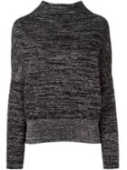 Jil Sander Blurry Striped Sweater, Women's, Size: 36, Black, Polyamide/polyester/virgin Wool