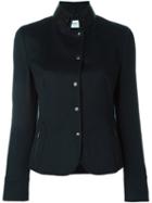 Akris Military Jacket, Women's, Size: 36, Blue, Polyester/polyurethane/viscose/wool