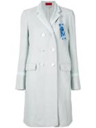 The Gigi Vintage Style Buttoned Coat - Blue