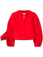 Delpozo Oversized Bow Detail Jacket - Red