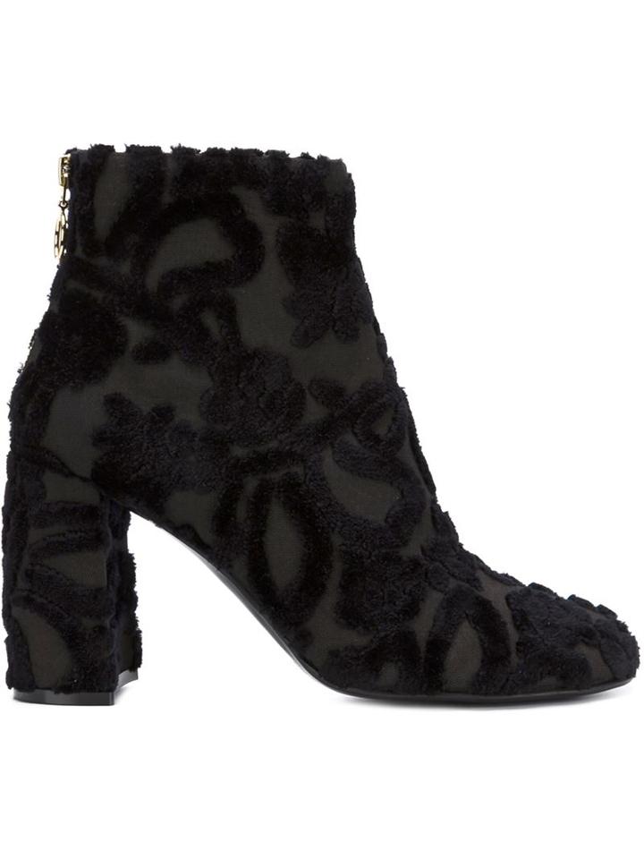 Stella Mccartney Brocade Boots, Women's, Size: 40, Black, Viscose/polyester/polyamide