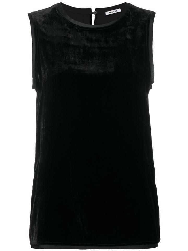 P.a.r.o.s.h. Velvet Vest - Black