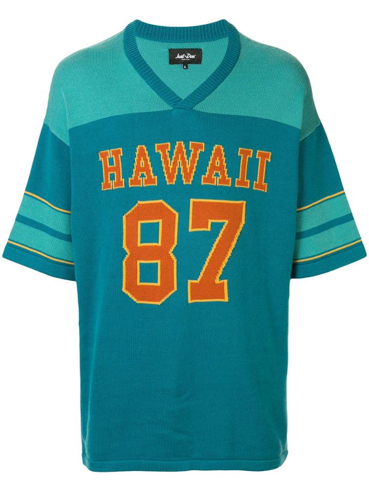 Just Don Hawaii 87 Football Sweater - Blue