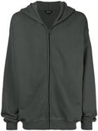 Yeezy Oversized Zip Front Hoodie - Green