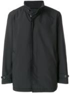 Paul & Shark Concealed Zip Up Coat - Black