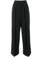 Isabel Benenato Cropped Wide-leg Trousers - Black