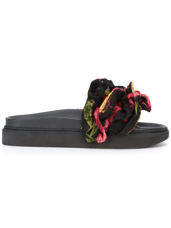 Simone Rocha Flower Slides - Pink & Purple