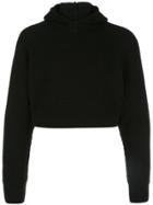 Anton Belinskiy Cropped Knit Hoodie - Black