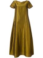 Max Mara A-line Maxi Dress, Size: 42, Green, Silk/linen/flax/viscose