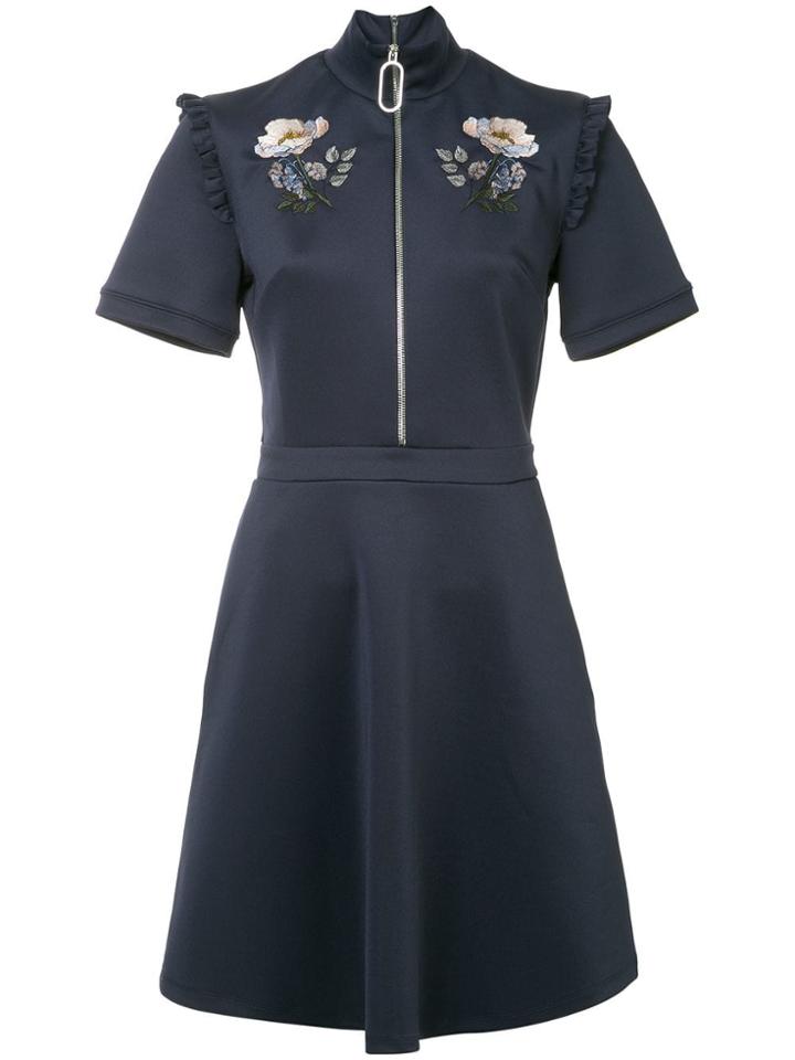 Markus Lupfer Zoey Flower Bloom Dress - Blue