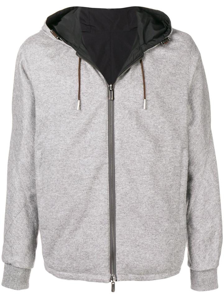 Ermenegildo Zegna Reversible Hooded Jacket - Grey