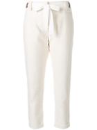 Altuzarra Cropped Tie Waist Trousers - White