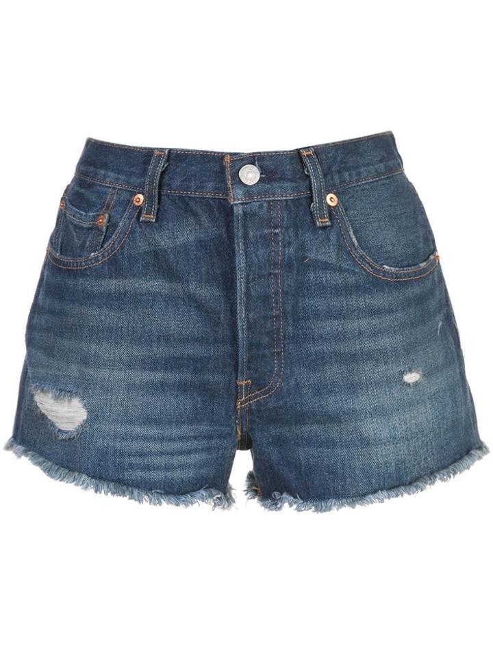 Levi's Distressed Regular Shorts - Blue